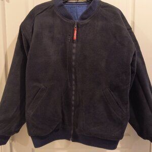 Vintage Coleman Reversible Fleece Denim Varsity Bomber Jacket NWOT